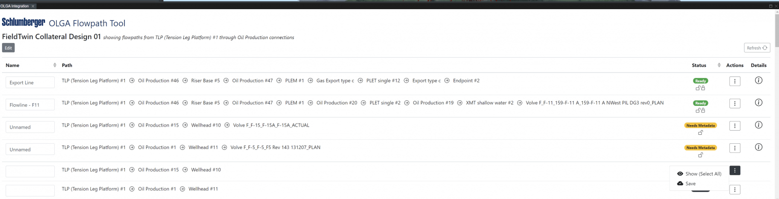 Define routes through assets